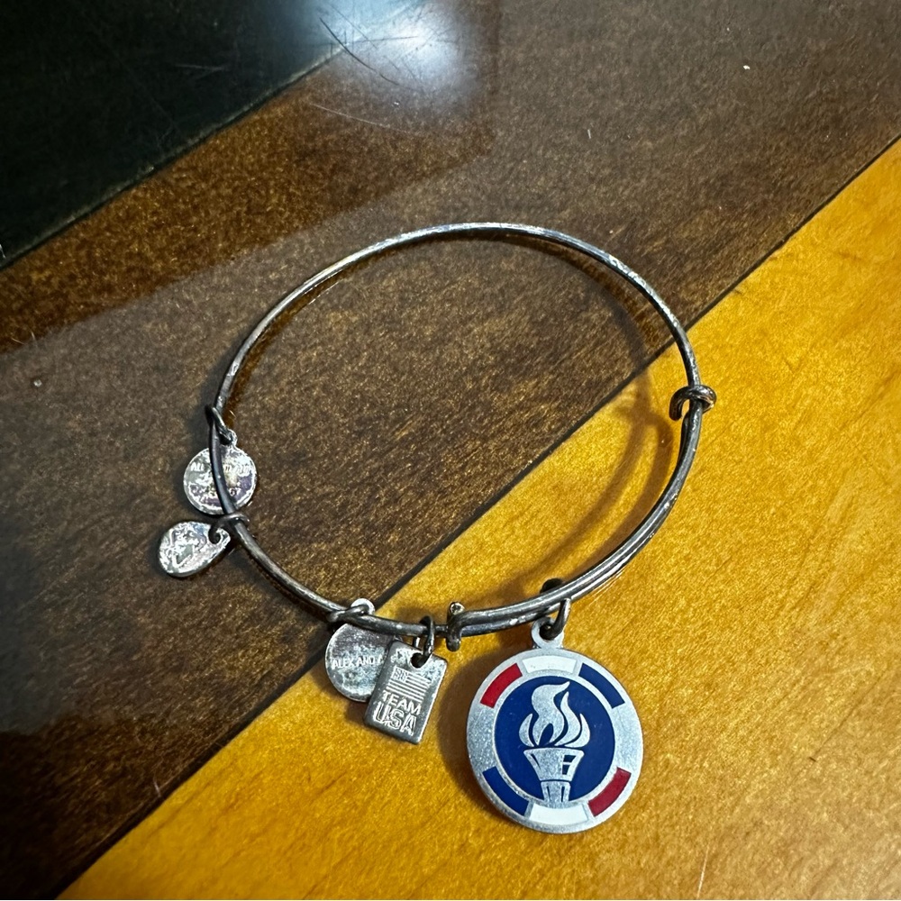 Alex and Ani Team USA Flame Silver Bracelet